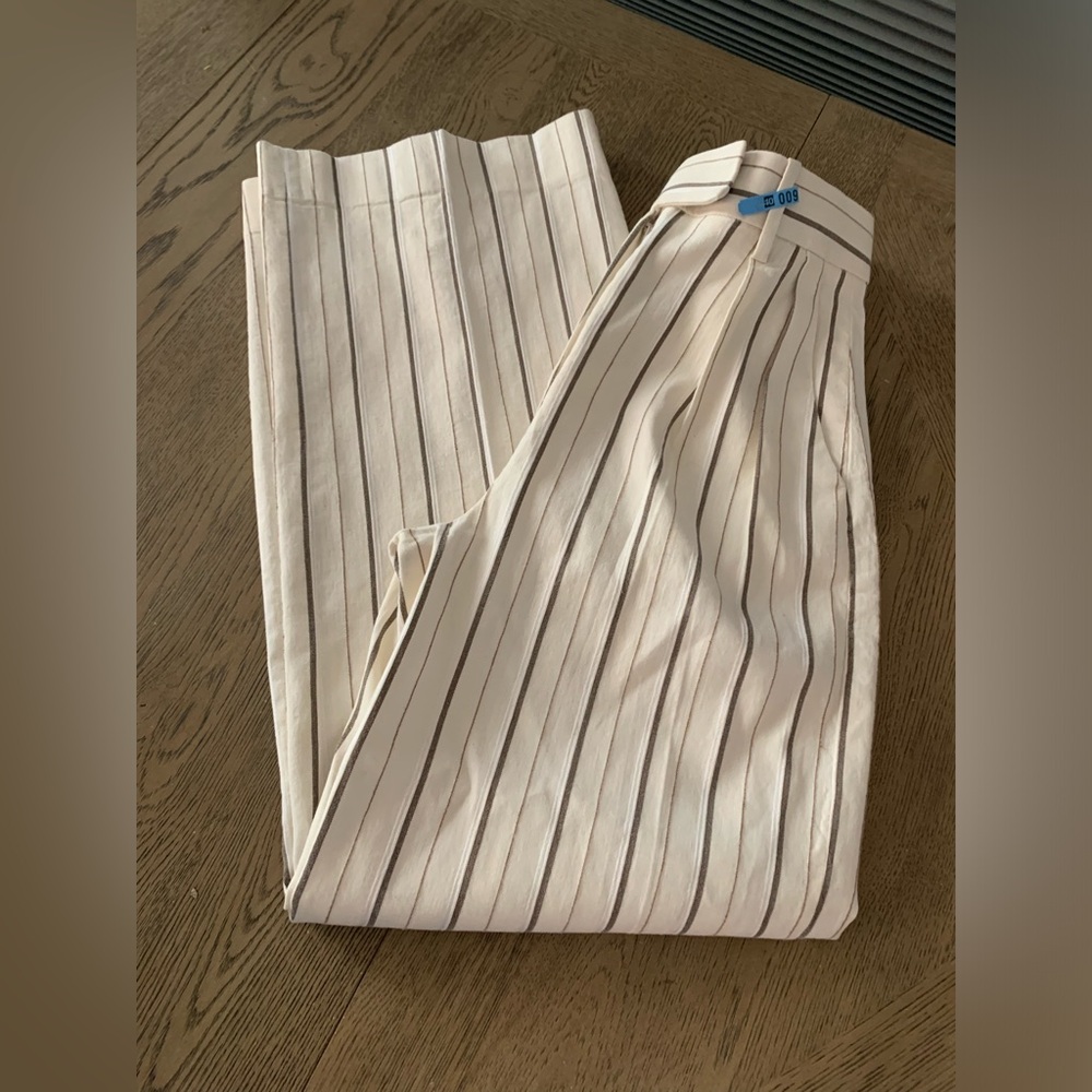 Banana Republic High Waist Wide Leg Linen Blend Pants